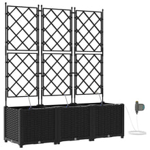 Tuin Bloempot 3 pcs Zwart Staal