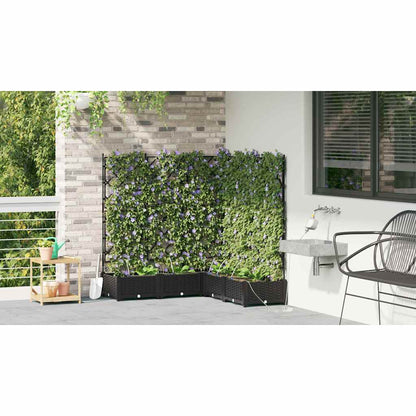 Tuin Bloempot 5 pcs Zwart Staal