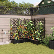Plantenbak staal 120x120x126 cm zwart 5 stuks