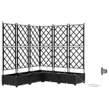 Tuin Bloempot 5 pcs Zwart Staal