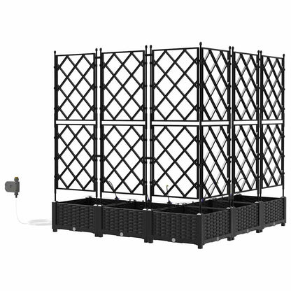 Tuin Bloempot 5 pcs Zwart Staal
