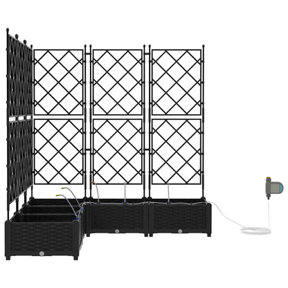 Tuin Bloempot 5 pcs Zwart Staal