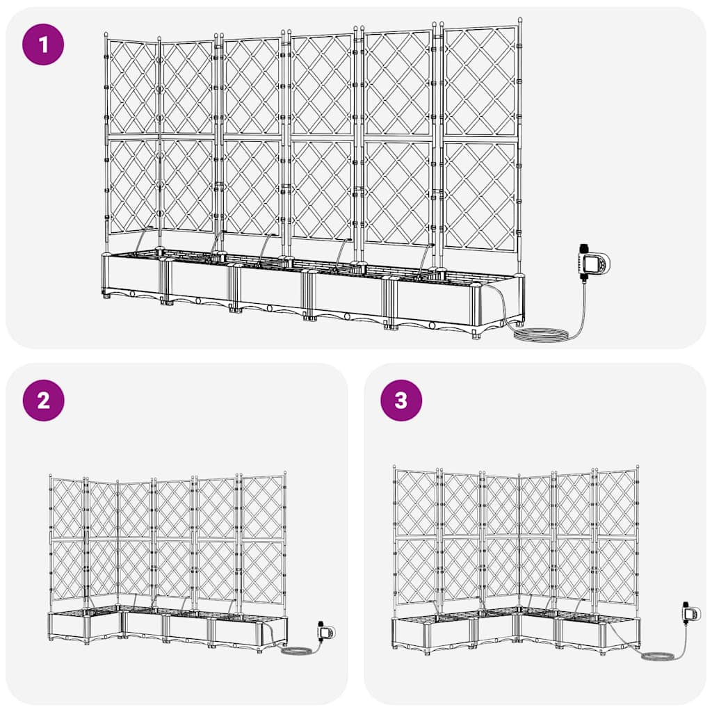 Tuin Bloempot 5 pcs Zwart Staal