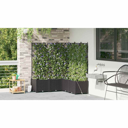 Tuin Bloempot 5 pcs Zwart Staal