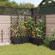 Plantenbak staal 120x120x142 cm zwart 5 stuks