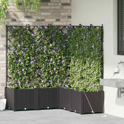 Tuin Bloempot 5 pcs Zwart Staal