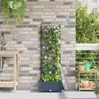 Plantenbak Grijs 40 x 40 x 125,5 cm PP