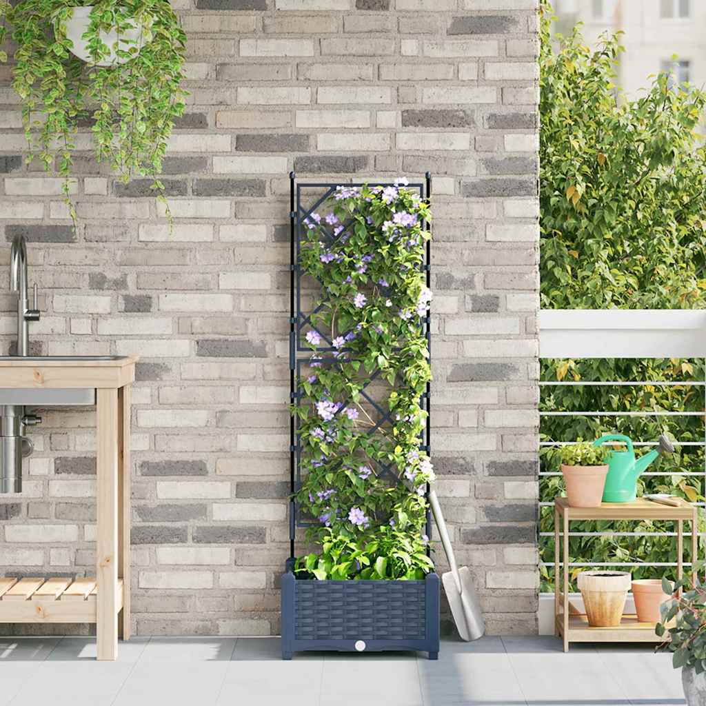 Plantenbak Grijs 40 x 40 x 125,5 cm PP