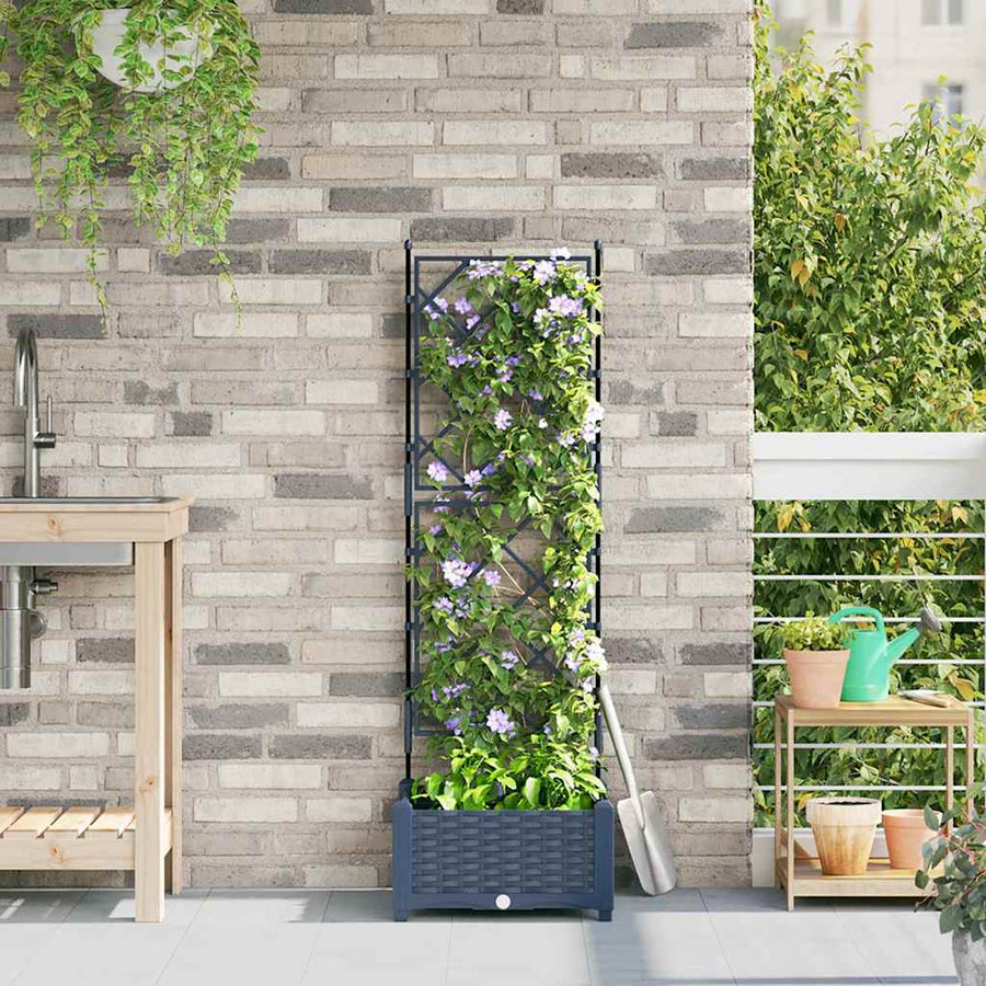 Plantenbak Grijs 40 x 40 x 125,5 cm PP