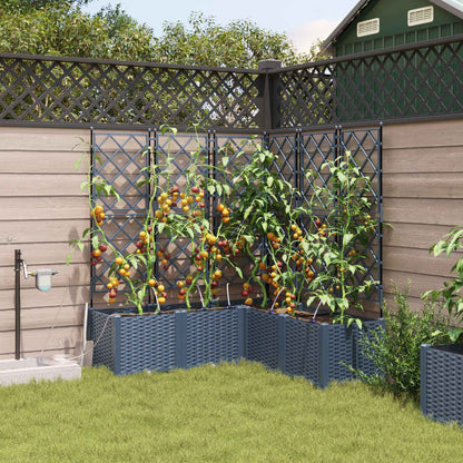 Plantenbak Grijs 40 x 40 x 143 cm PP