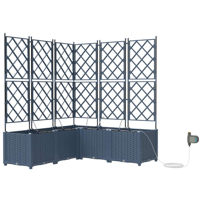 Plantenbak Grijs 40 x 40 x 143 cm PP