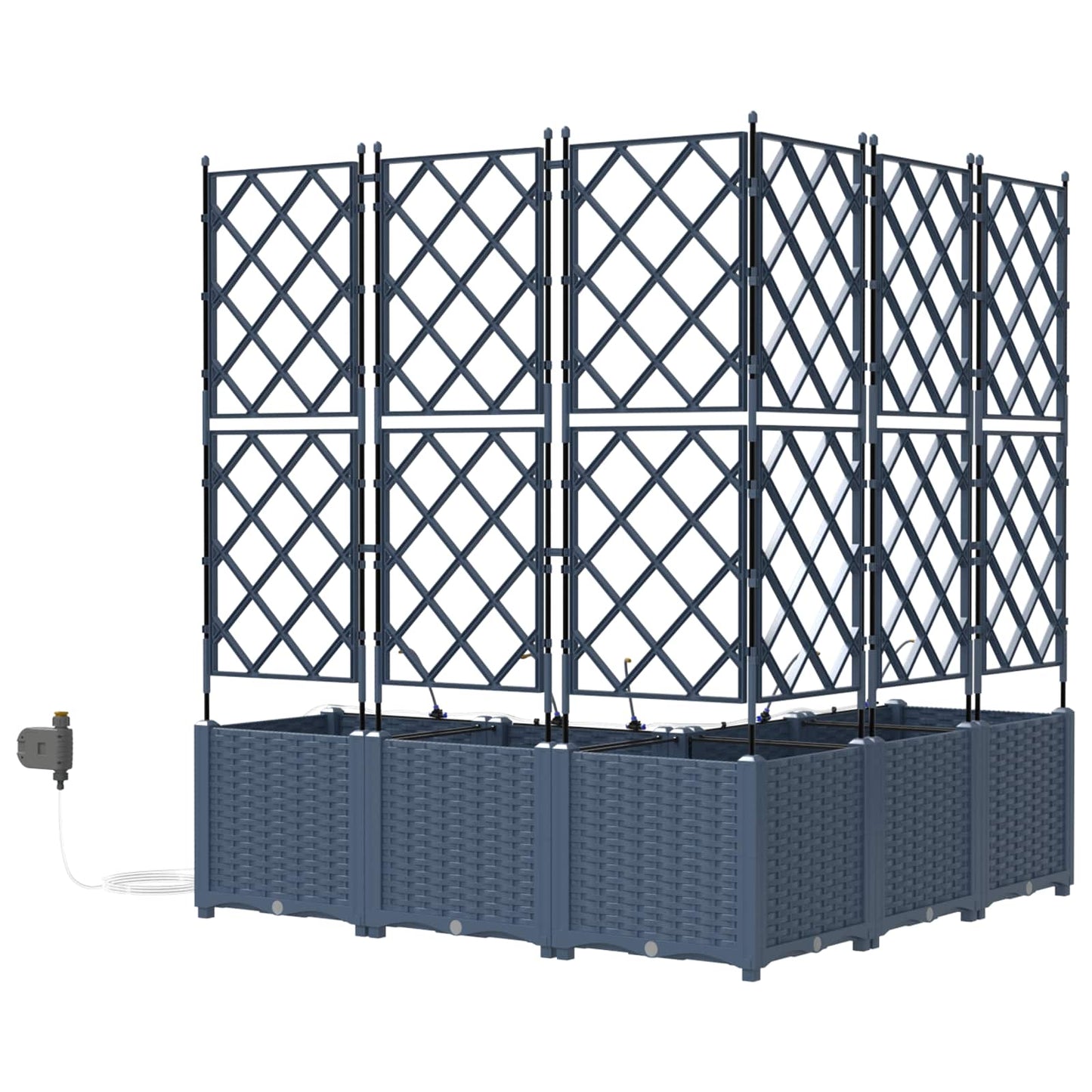 Plantenbak Grijs 40 x 40 x 143 cm PP