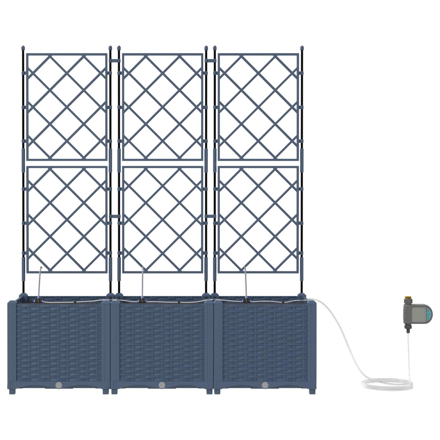 Plantenbak Grijs 40 x 40 x 143 cm PP