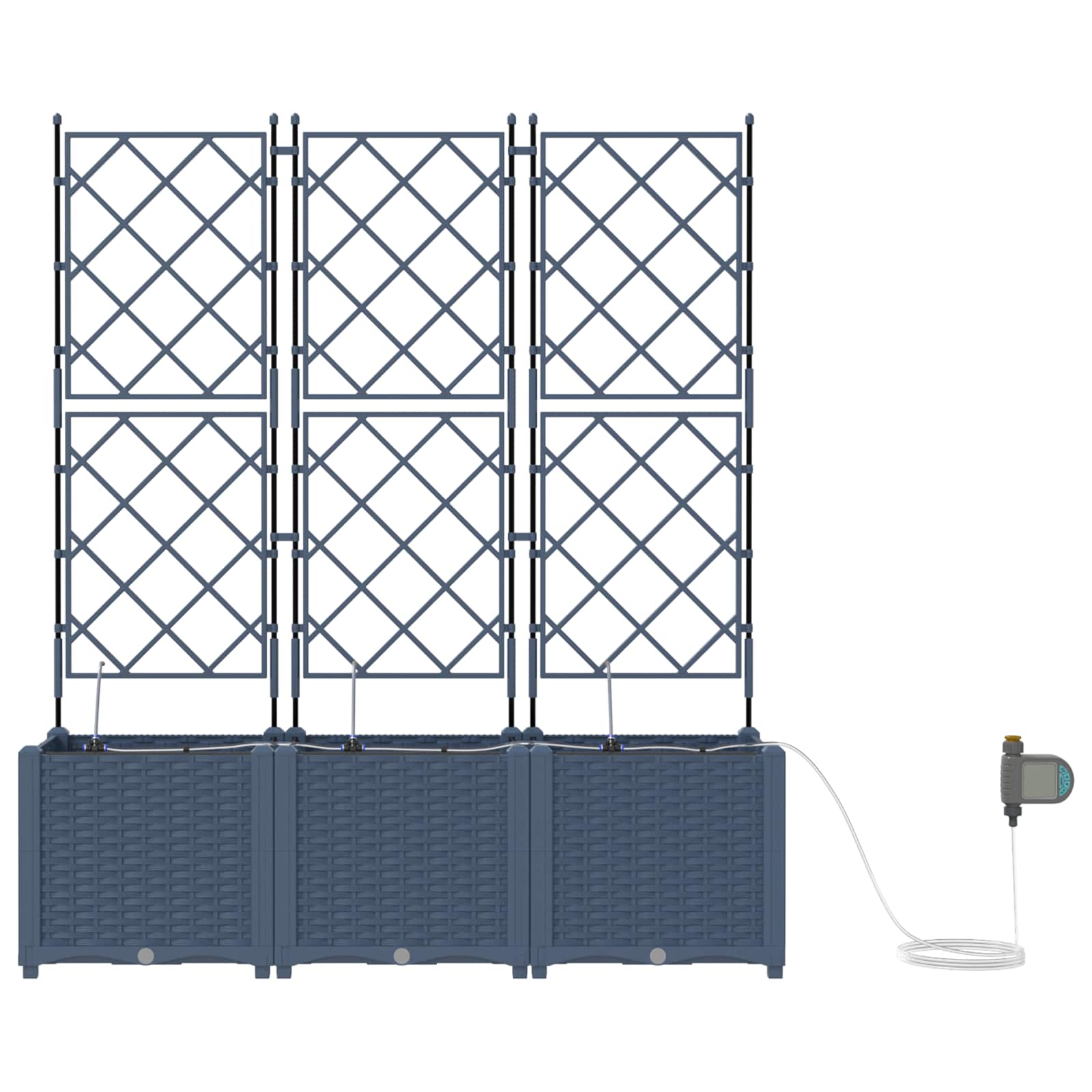 Plantenbak Grijs 40 x 40 x 143 cm PP