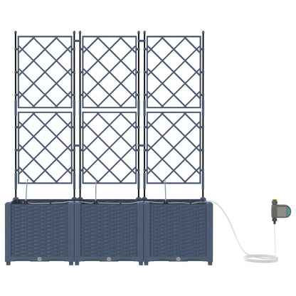 Plantenbak Grijs 40 x 40 x 143 cm PP