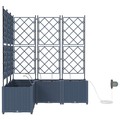 Plantenbak Grijs 40 x 40 x 143 cm PP