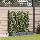 Garden Planter 3 pcs Grey 120 x 40 x 125.5 cm Steel