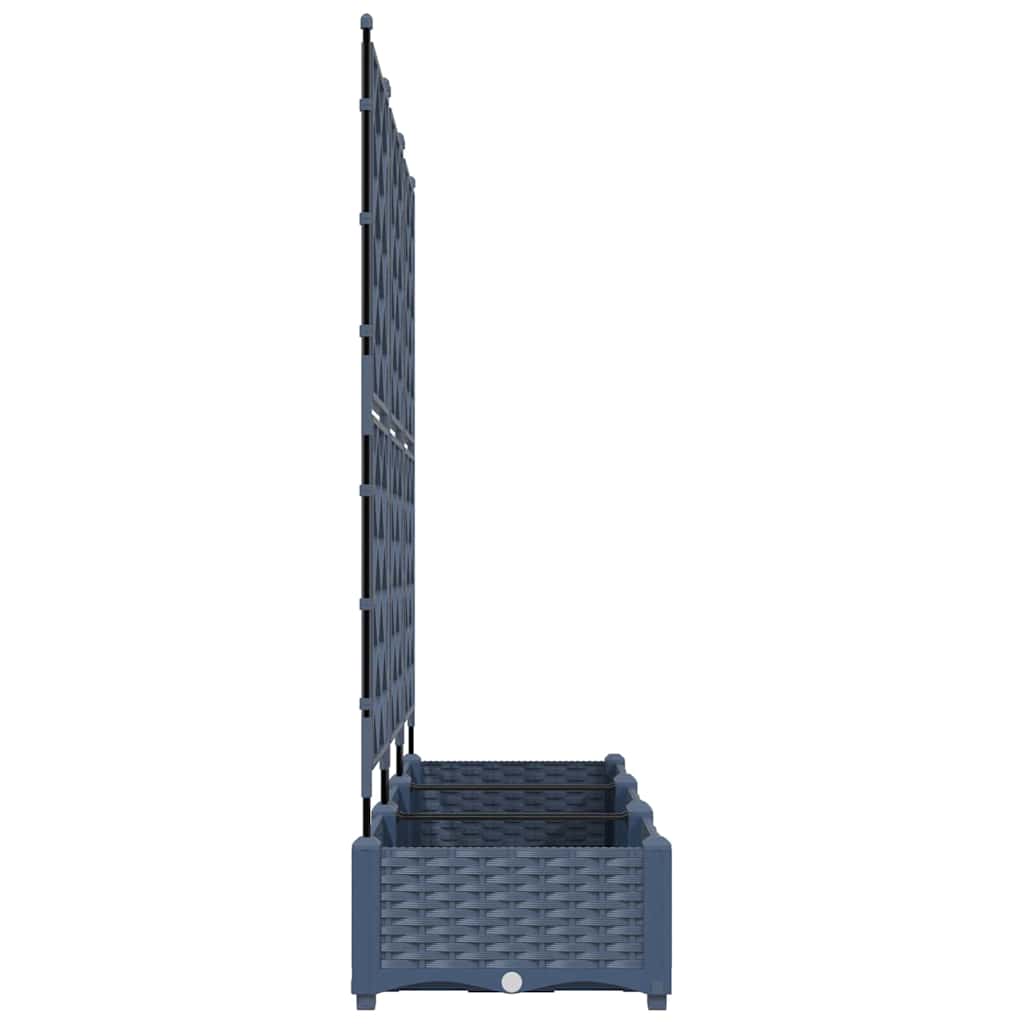 Tuin Bloempot 3 pcs Grijs 120 x 40 x 125,5 cm Staal
