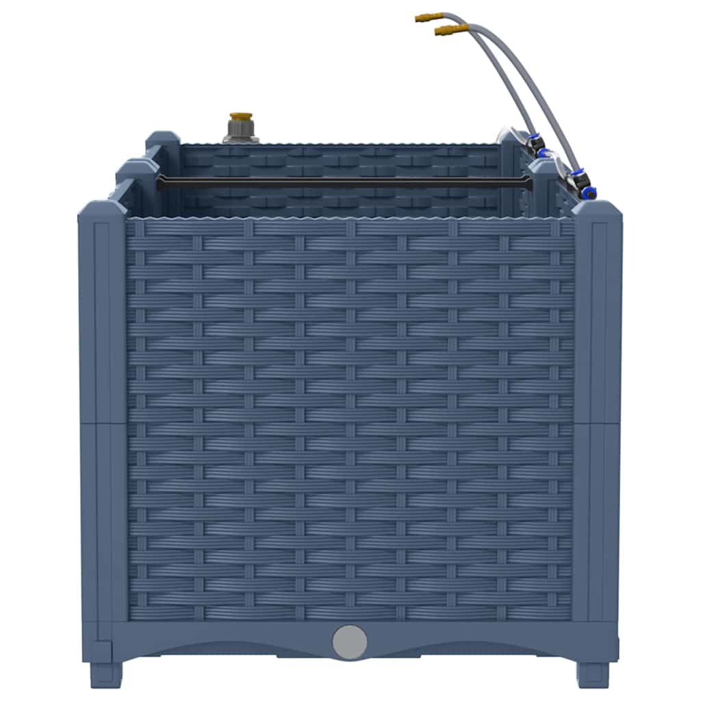 Tuinfafiers 1 stuk Basketweave met opslag Grijs 40 x 40 x 126cm Kunststof