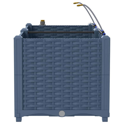 Tuinfafiers 1 stuk Basketweave met opslag Grijs 40 x 40 x 126cm Kunststof