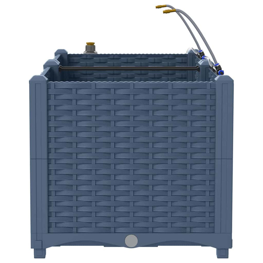 Tuinfafiers 1 stuk Basketweave met opslag Grijs 40 x 40 x 126cm Kunststof