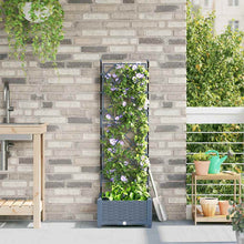 Tuin Bloempot Licht Grijs 40 x 40 x 125,5 cm Staal