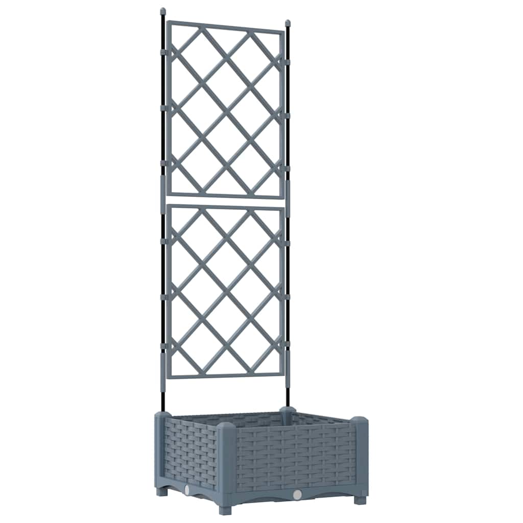 Tuin Bloempot Licht Grijs 40 x 40 x 125,5 cm Staal