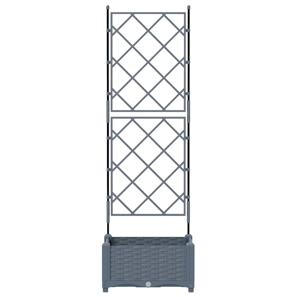 Tuin Bloempot Licht Grijs 40 x 40 x 125,5 cm Staal