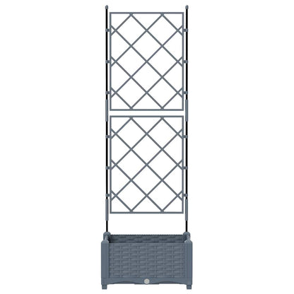 Tuin Bloempot Licht Grijs 40 x 40 x 125,5 cm Staal