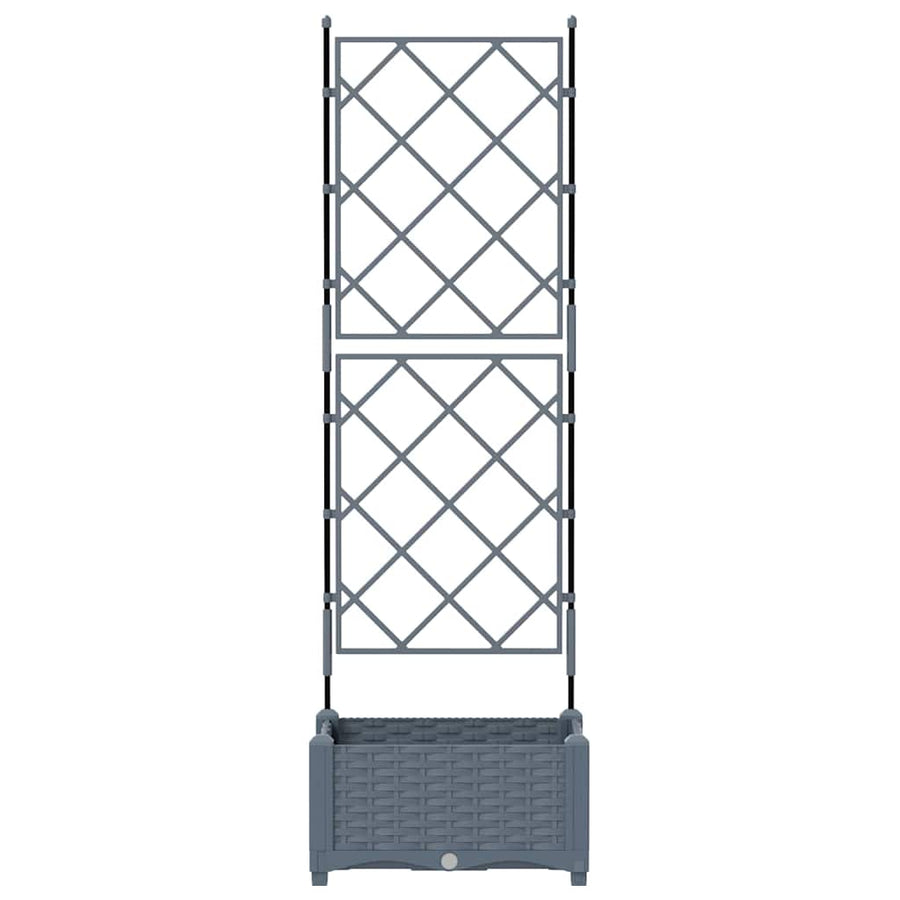 Tuin Bloempot Licht Grijs 40 x 40 x 125,5 cm Staal