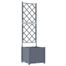 Tuin Bloempot Licht Grijs 40 x 40 x 143 cm Staal