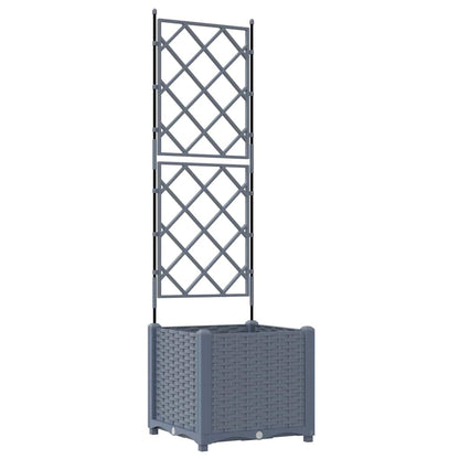 Tuin Bloempot Licht Grijs 40 x 40 x 143 cm Staal