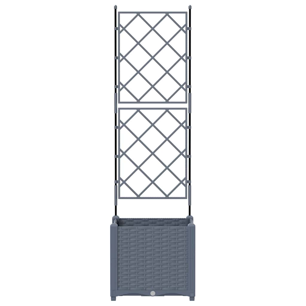 Tuin Bloempot Licht Grijs 40 x 40 x 143 cm Staal