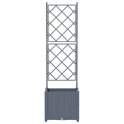 Tuin Bloempot Licht Grijs 40 x 40 x 143 cm Staal