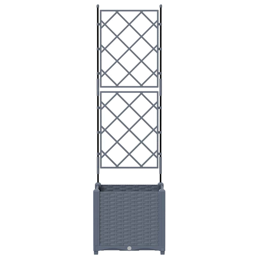 Tuin Bloempot Licht Grijs 40 x 40 x 143 cm Staal