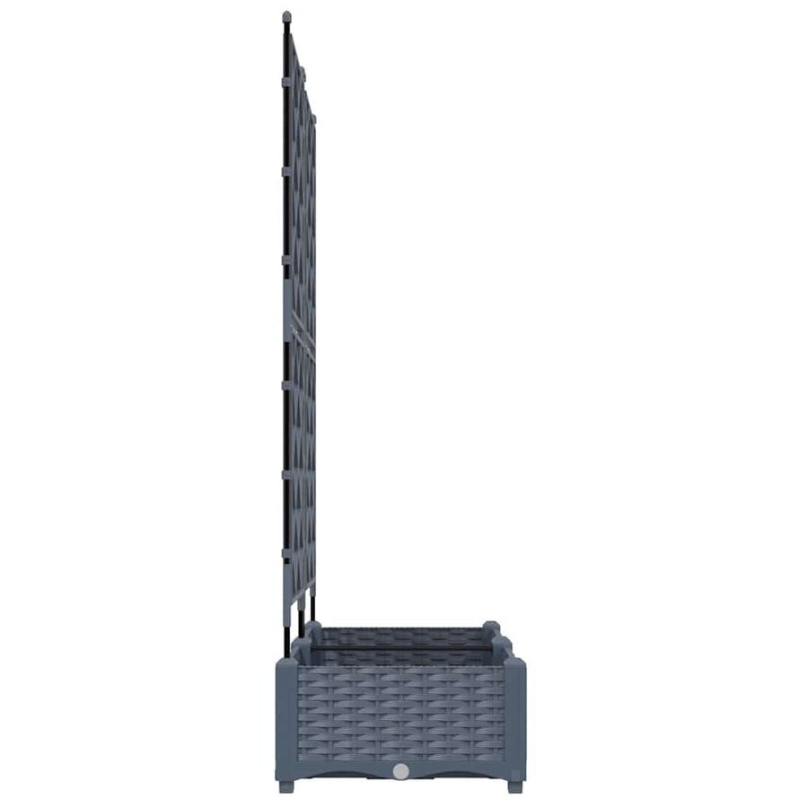Tuin Bloempot 2 pcs Licht Grijs 80 x 40 x 125,5 cm Staal