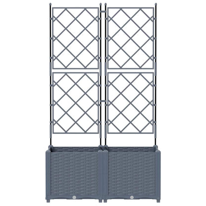 Tuin Bloempot 2 pcs Licht Grijs 80 x 40 x 143 cm Staal