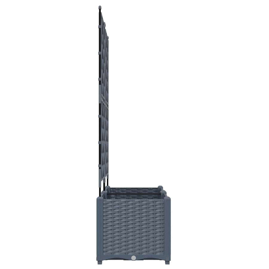 Tuin Bloempot 2 pcs Licht Grijs 80 x 40 x 143 cm Staal