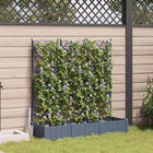 Plantenbak staal licht grijs 120x40x125,5 cm 3 stuks