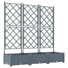 Tuin Bloempot 3 pcs Licht Grijs 120 x 40 x 125,5 cm Staal