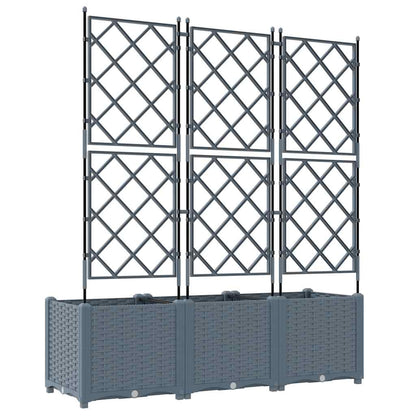 Tuin Bloempot 3 pcs Licht Grijs 120 x 40 x 143 cm Staal