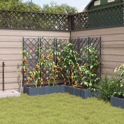 Tuin Bloempot 5 pcs Licht Grijs 120 x 120 x 125,5 cm Staal