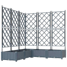 Tuin Bloempot 5 pcs Licht Grijs 120 x 120 x 125,5 cm Staal
