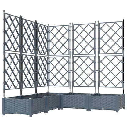 Tuin Bloempot 5 pcs Licht Grijs 120 x 120 x 125,5 cm Staal