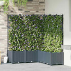 Plantenbak staal licht grijs 120x120x143 cm 5 stuks