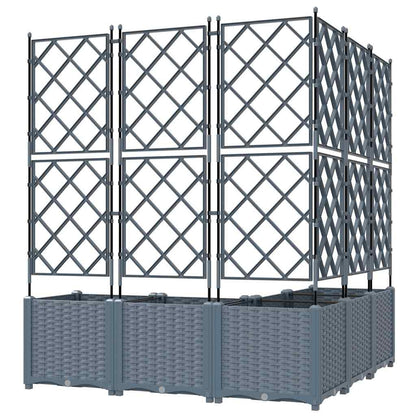Tuin Bloempot 5 pcs Licht Grijs 120 x 120 x 143 cm Staal