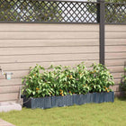 Plantenbak staal lichtgrijs 160x40x22 cm 4 stuks