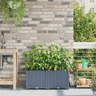 Plantenbak staal lichtgrijs 80x40x37,5 cm 2 stuks