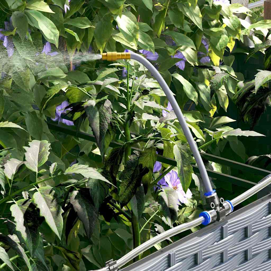 Tuin Bloempot 4 pcs Licht Grijs Staal