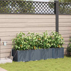 Plantenbakken staal licht grijs 4 stuks 160x40x37.5 cm